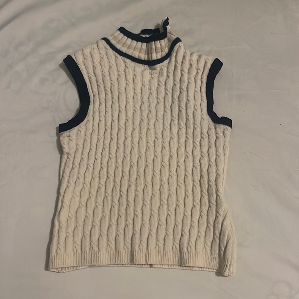 ST.JOHN collection by Marie Gray (sweater vest) (cream w/ black towards sleeves)